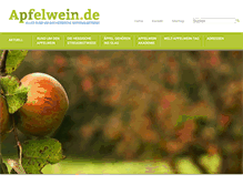 Tablet Screenshot of apfelwein.de